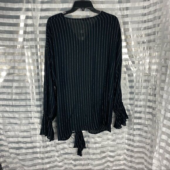 Juicy Couture Black / Silver Strip Tie Bottom Top - Picture 4 of 7